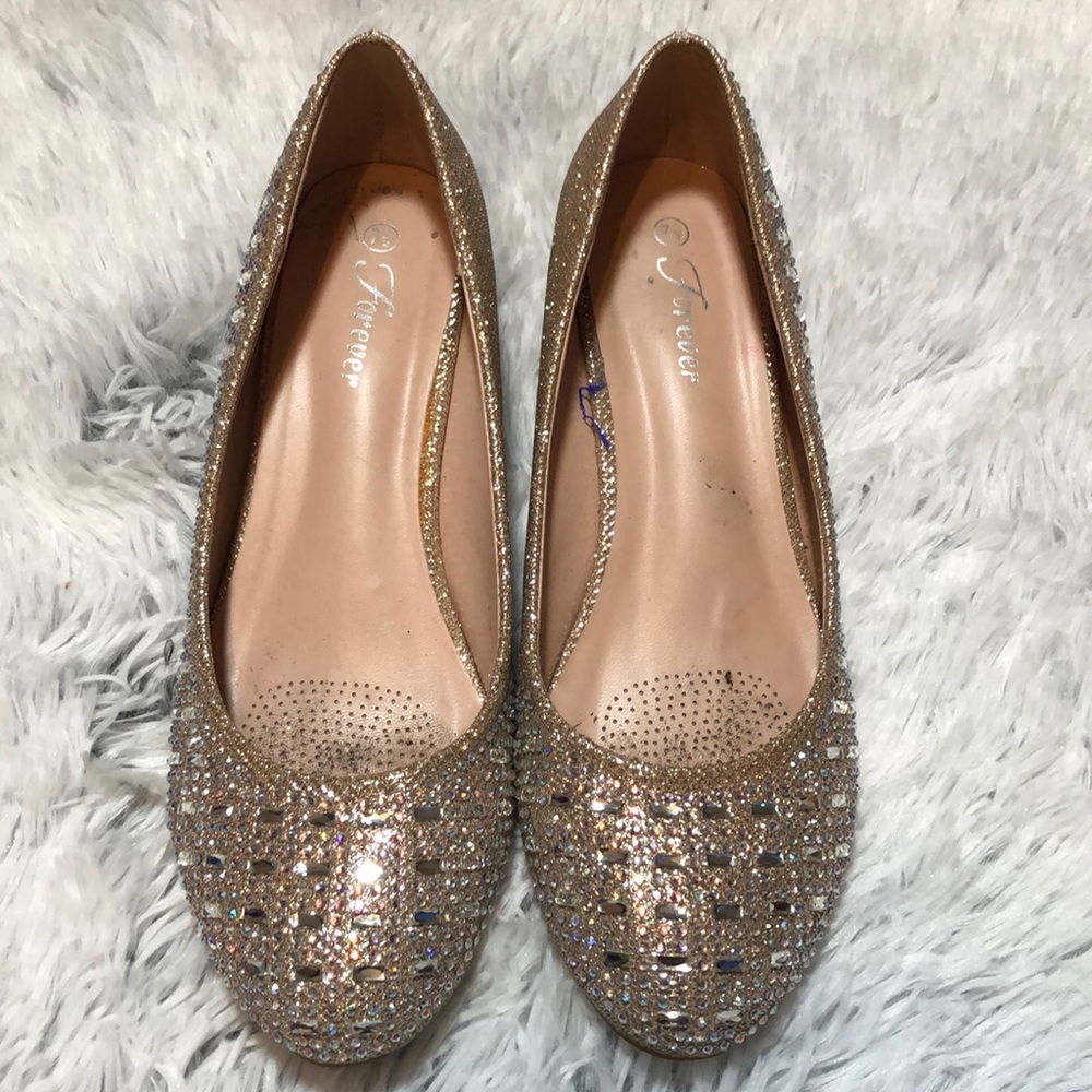 Glam bedazzled slip on shoe